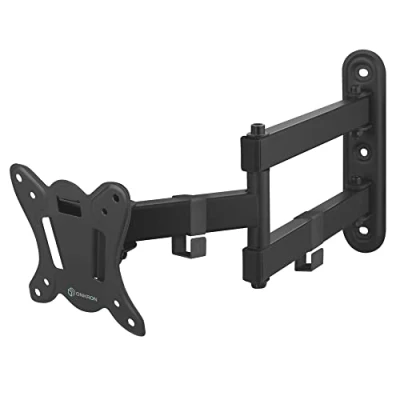 Abbildung von ONKRON TV &amp; PC Monitor Wandhalterung für 10 32 Zoll Bildschirm bis zu 25 kg, Universal schwenkbar neigbar ausziehbar 75x75 / 100x100 VESA Halterung Wand Schwarz NP15 B