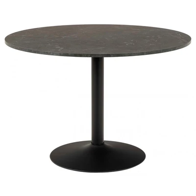 Abbildung von ACTONA GROUP Esstisch &quot;Ibiza&quot;, (1 St.), rund Ø 110 cm, Schwarz, mit Trompete Gestell