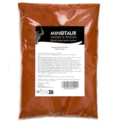 Abbildung von Minotaur Spices Paprika geräuchert 2 x 500g (1 Kg) Paprikapulver smoked