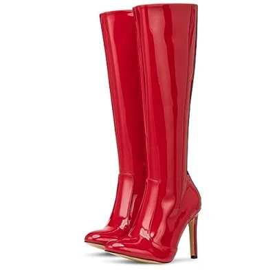 Abbildung von Michael Soul Donna rot lack High Heel Stiefel