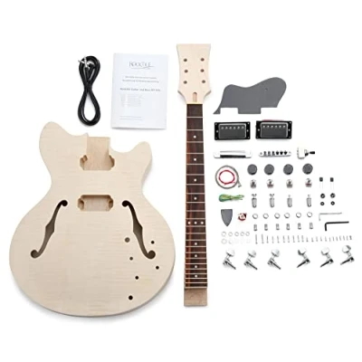 Abbildung von Rocktile DIY HB Bausatz E Gitarre &quot;Do it yourself&quot; Style Korpus: Paulownia Hals: Ahorn geschraubt Griffbrett: Blackwood
