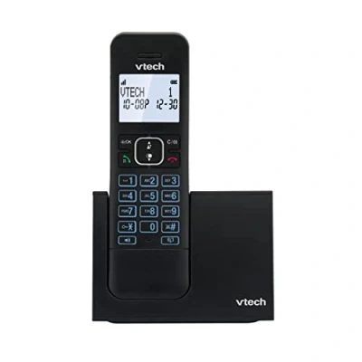 Abbildung von VTech LS1000 Schnurlostelefon zu Hause mit Freisprecheinrichtung, DECT Festnetztelefon, Doppelladung, Anruf /Wartekennung, Display und Tastatur Hintergrundbeleuchtung, ECO Modus, 50 Adressbuch für