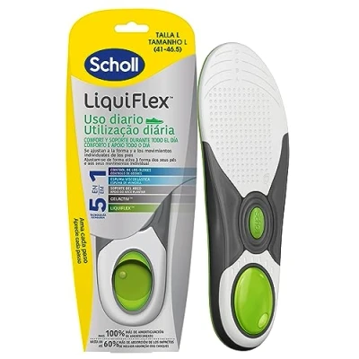 Abbildung von Scholl LiquiFlex Einlegesohlen für den Alltag Herrenschuhe Größe 41 46,5 mit Memory Form und Fußgewölbeunterstützung 1 Paar