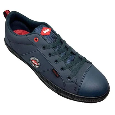 Abbildung von Lee Cooper ‎LCSHOE054 Workwear SB/SRA Retro Baseballstiefel, Unisex Sicherheitsstiefel mit modernem Design, Arbeitssicherheitsschuh, Marine, 46 EU
