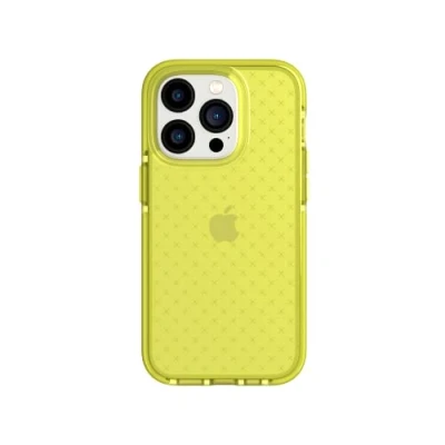 Abbildung von tech21 iPhone 14 Pro Evo Check Stoßdämpfende &amp; Schlanke Schutzhülle mit 4,8 m FlexShock Multi Drop Schutz Extra Tasten