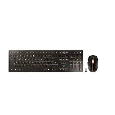 Abbildung von CHERRY DW 9100 SLIM, Kabelloses Tastatur und Maus Set, Italienisches Layout (QWERTY), Bluetooth &amp; 2,4 GHz Funk, Leise Tasten, Wiederaufladbar, Schwarz Bronze