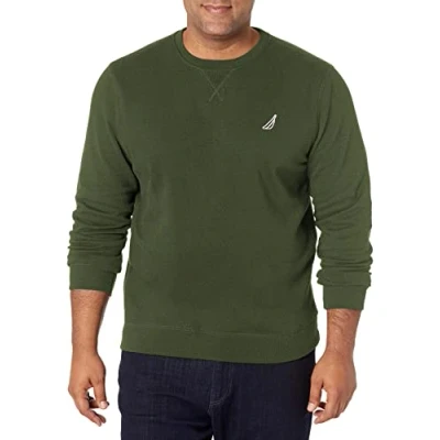 Abbildung von Nautica Herren Basic Crew Neck Fleece Sweatshirt, Kiefernwald, Medium