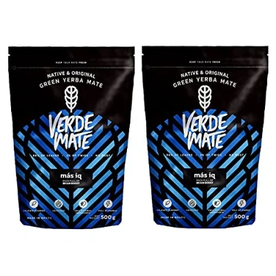 Abbildung von Mate Tee Yerba Verde Green Mas IQ Grün anregender aus Brasilien Glutenfrei (1000g (2x500g))