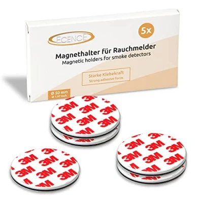 Abbildung von ECENCE Magnet 5x Magnethalterung 50mm für Rauchmelder (5 St)