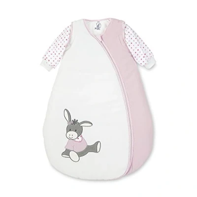 Abbildung von Sterntaler Schlafsack für Kleinkinder, Abnehmbare Ärmel, Wärmeregulierung, Reißverschluss, Größe: 110, Emmi Girl, Weiß/Rosa