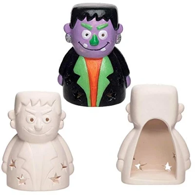 Abbildung von Baker Ross AX238 Halloween Keramik Teelichthalter 3 Stück, Saisonale Künstler und Bastelbedarf zum Basteln Dekorieren zur Winterzeit, Ceramic, One Size
