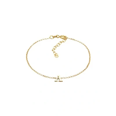 Abbildung von Elli Letter A Armband goldcoloured, Damen, Größe: 16, Gold coloured