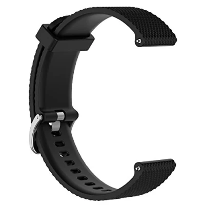 Abbildung von INF Kompatibel mit Garmin Forerunner 245/245M,20mm Uhrenarmband Silikon Schwarz