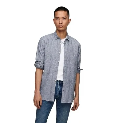 Abbildung von ONLY &amp; SONS Herren Freizeit Hemd ONSCAIDEN Slim Fit XS S M L XL XXL Grün, Größe:M, Farbe:Dress Blues 22012321