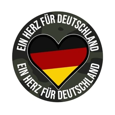 Abbildung von Sammys Shirt Store EIN Herz für Deutschland II SRG Aufkleber 4,5 cm
