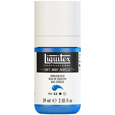 Abbildung von Liquitex 1959164 Professional Acrylfarbe Soft Body Künstlerfarbe in cremiger deckender Konsistenz, hohe Pigmentierung, lichtecht &amp; alterungsbeständig, 59ml Flasche Cölinblau