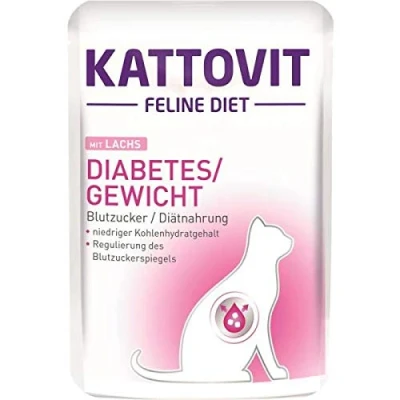 Abbildung von Kattovit PB Feline Diet Diabetes/Gewicht Lachs 85g (Menge: 24 je Bestelleinheit)