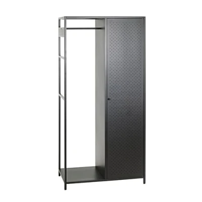 Abbildung von HAKU Möbel Standgarderobe, Metall, schwarz, T 45 x B 80 H 171 cm
