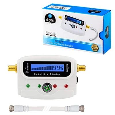 Abbildung von HB DIGITAL SATFINDER mit LCD Anzeige Kompass und Ton + F Verbindugskabel Deutsche Anleitung vergoldete Anschlüsse * zur Justierung Ihrer Sat Antenne Horizontal/Vertikal 22kHz