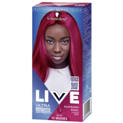 Abbildung von 3 x Schwarzkopf Live Color XXL Ultra Brights Semi Permanent Colour 91 Raspberry Rebel