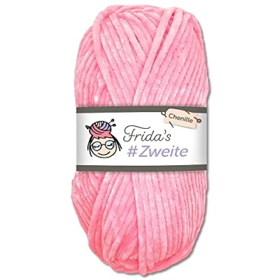 Abbildung von Frida&#039;s #Zweite Wolle 100g Chenille Amigurumi Stricken &amp; Häkeln weich (09 Pink)