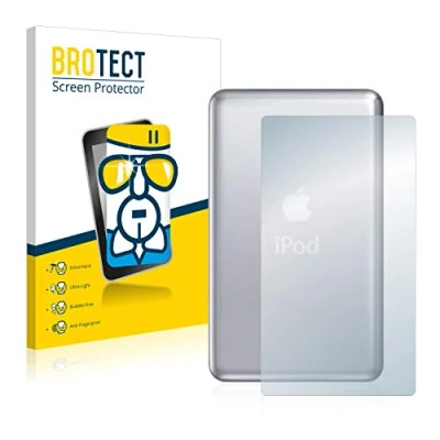 Abbildung von BROTECT Schutzglas für Apple iPod classic 120 GB (Rückseite, 7. Gen.) Schutzfolie Panzer Folie Glas [Extrem Kratzfest 9H, Anti Fingerprint,