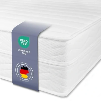 Abbildung von Träumegut24 HydroCell 7 Zonen 19cm Matratze Härtegrad wählbar H2 H3 H4 Ergonomische Kaltschaummatratze ÖkoTex Zertifiziert Rollmatratze (140 x 200 cm, H2&amp;H3)