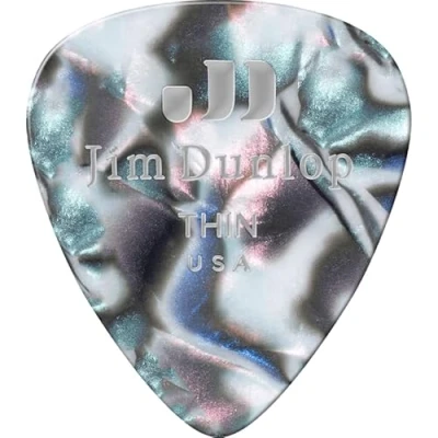 Abbildung von JIM DUNLOP Plektrum Genuine Celluloid Classic, 12 Stück, abalone, Flexibel