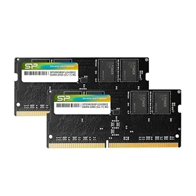 Abbildung von Silicon Power 16GB Kit (2 x 8GB) DDR4 RAM 2400MHz (PC4 19200) 260Pin 1.2V CL17 Non ECC Unbuffered SODIMM Laptop Memory