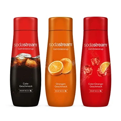 Abbildung von SodaStream Sirup Bundle Cola, Orange, Cola + 3x 440ml Getränkesirup für je bis zu 9 Liter Fertiggetränk