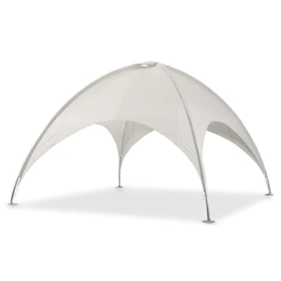Abbildung von Leco Kuppelzelt / Pavillon mit vollverzinktem Stahlrohrgestell 5 x m, robustes Gestell aus verzinktem Stahlrohr