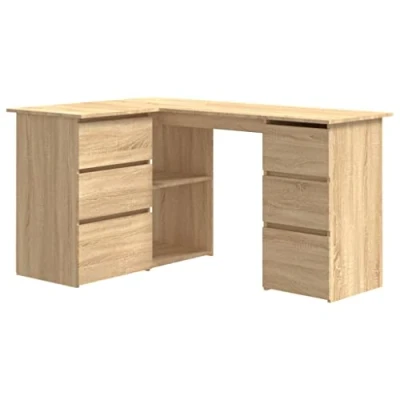 Abbildung von vidaXL Schreibtisch Eckschreibtisch Sonoma Eiche 145x100x76 cm Holzwerkstoff