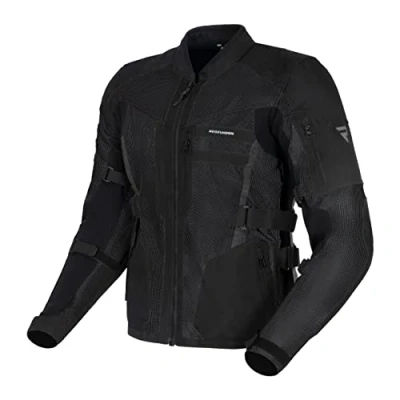 Abbildung von REBELHORN Scandal II Motorradjacke Herren Textile Ellbogen und Schulterprotektoren Große Mesh Einsätze Doppel Dreifachnähte Reflektierende Elemente, Schwarz, 3XL