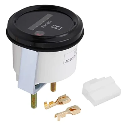 Abbildung von AC/DC 12 36 V, 6 Messgerät, Quarz, Stundenzähler, rund, Digitaler Zeitzähler mit hoher Präzision, für Bootsmotor, Auto, LKW