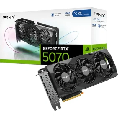 Abbildung von PNY GeForce RTX 5070 Overclocked Triple Fan 12GB GDDR7, HDMI, 3x DP