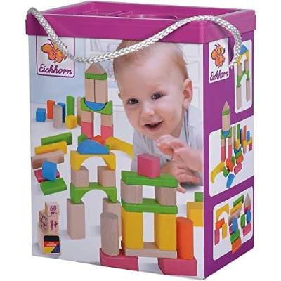 Abbildung von Eichhorn Spielbausteine Holzbausteine, natur/bunt, (60 St), Made in Germany, FSC® schützt Wald weltweit