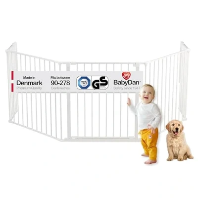 Abbildung von BabyDan Flex XXL Kinderschutzgitter Schraubgitter und Laufstall, Schwarz