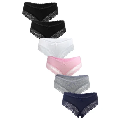 Abbildung von Fabio Farini Raffiniert UND VERSPIELT: SET AUS 6 Hipster MIT Niedriger LEIBHÖHE Slip multicoloured, Damen, Größe: 40, Multi coloured