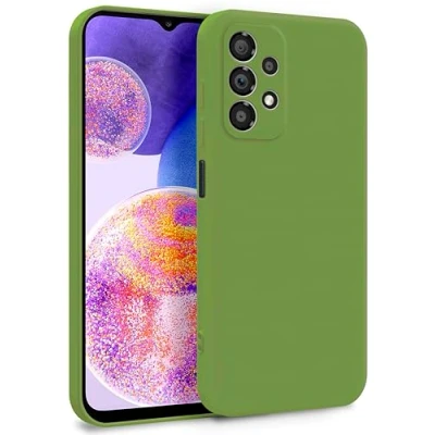 Abbildung von MyGadget Hülle für Samsung Galaxy A23 5G Zweilagige Handyhülle mit Kameraschutz Cover Innenfutter &amp; Silikon außen Grün