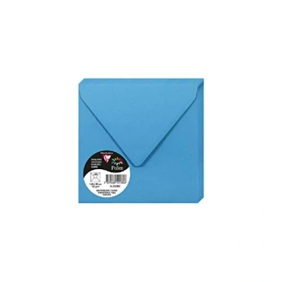 Abbildung von Clairefontaine 5558C Packung mit 20 Umschläge Pollen, 140 x mm, 120g, ideal für Einladungen und Korrespondenz, Türkis, 1 Pack