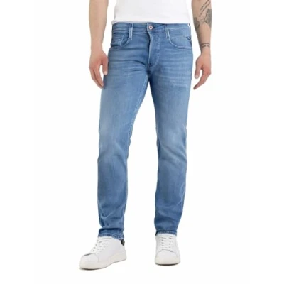 Abbildung von Replay Anbass Pants Jeans Slim Fit, Herren, Größe: 34x32, Medium blue