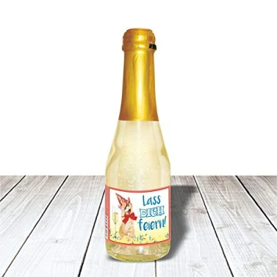 Abbildung von Piccolo Tierische liebe Grüße Lass dich feiern Beerenperlwein 0,2 l Sekt halbtrocken prickelnd freischer Fruchtsecco Perlwein aus weißen Beeren
