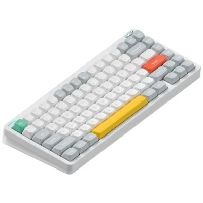 Abbildung von nuphy Halo75 V2 Mechanische Gaming Tastatur 75% kabellos Hot Swap Fähige Tastatur,83 Tasten RGB mit Hintergrundbeleuchtung, unterstützt Bluetooth/2.4GHz/USB C (White, Silent Red Switch)