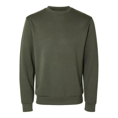 Abbildung von Selected Homme Slhemanuel Sweatshirt, Herren, Größe: Medium, Forest night