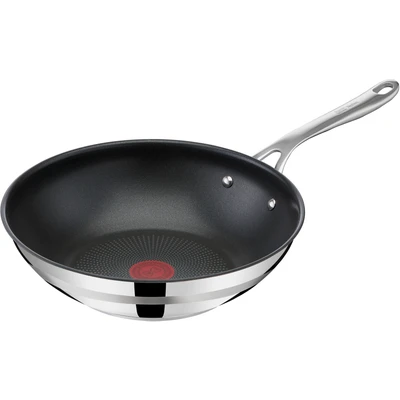 Abbildung von Tefal Wok &quot;Jamie Oliver E31019 Cook Smart&quot;, Edelstahl, Antihaftversiegelung, Thermo Signal, Induktion, Ø 28 cm