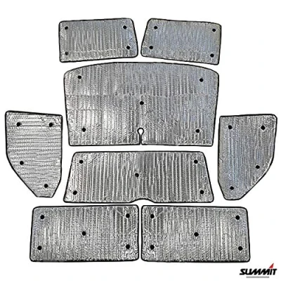 Abbildung von Summit Thermo Rollos für VW T5/T6 Calif SWB (Rückansicht Ausschnitt) (ab 2005)
