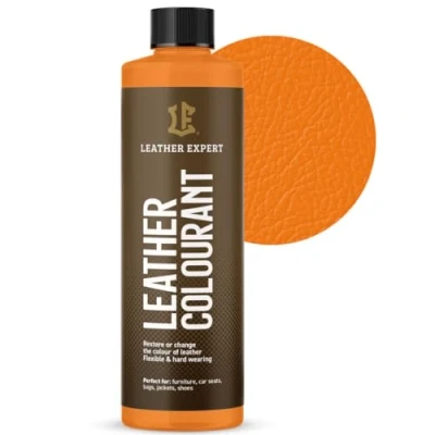 Abbildung von Sehr Deckend Wasser Lederfarbe Orange 250 ml Leather Paint für Natur und ÖkoLeder Dye Ohne Alkohol alle Lederaccessoires Reißt oder Blättert Nicht ab