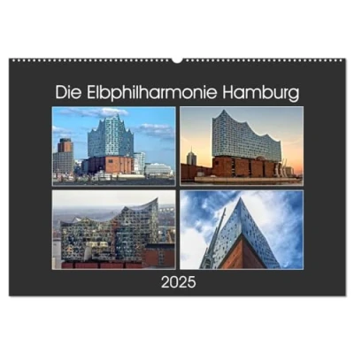 Abbildung von Die Elbphilharmonie Hamburg (Wandkalender 2025 DIN A2 quer), CALVENDO Monatskalender