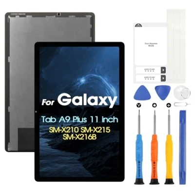 Abbildung von für Samsung Galaxy Tab A9 Plus LCD Bildschirm, Ersatz Bildschirm A9+ SM X210, X215, X216B 11 Zoll Display Digitazer Full Assembly mit Reparatur Set, Schwarz