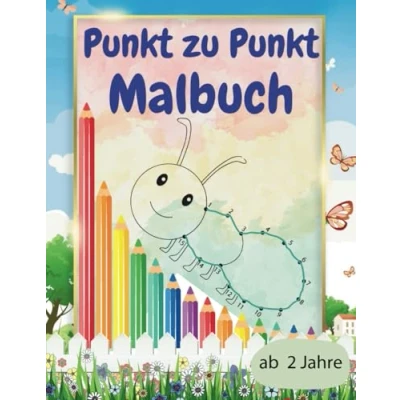 Abbildung von Punkt zu Malbuch, Kritzelbuch, Zahlen verbinden und ausmalen, 41 Motive: ab 2 Jahre, von 131, pädagogisch wertvoll, Feinmotorik